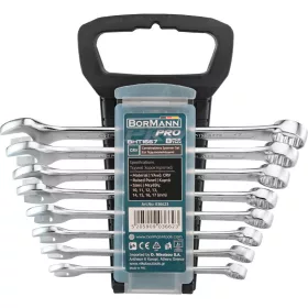   BORMANN Pro Csillag-villáskulcs készlet hajlított csillagvéggel, 10–17 mm, króm-vanádium acél, 8 részes (BHT1667)