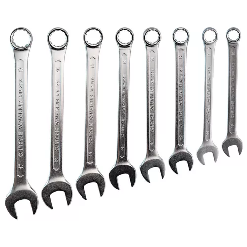 BORMANN Pro Csillag-villáskulcs készlet hajlított csillagvéggel, 10–17 mm, króm-vanádium acél, 8 részes (BHT1667)