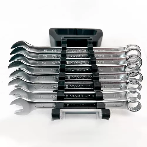 BORMANN Pro Csillag-villáskulcs készlet hajlított csillagvéggel, 10–17 mm, króm-vanádium acél, 8 részes (BHT1667)