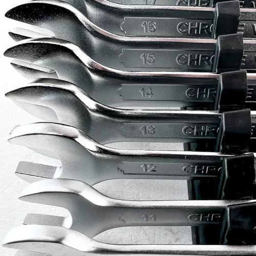 BORMANN Pro Csillag-villáskulcs készlet hajlított csillagvéggel, 10–17 mm, króm-vanádium acél, 8 részes (BHT1667)
