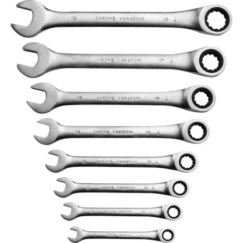 BORMANN Pro Racsnis csillag-villáskulcs készlet 8–19 mm, króm-vanádium acél, 8 részes (BHT1668)