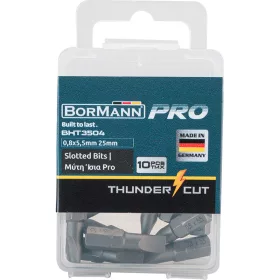   BORMANN Pro 10 részes csavarhúzó bit készlet  0,8x5,5 25mm 10 db (BHT3504)