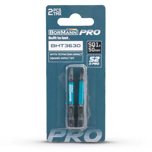 BORMANN Pro behajtó bit s2 x-pro sq1x50mm 2db (BHT3630-2)