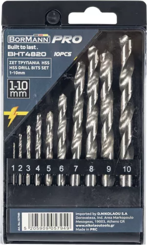 BORMANN Pro fúrókészlet 10 db-os 1-10 mm  (BHT4820)