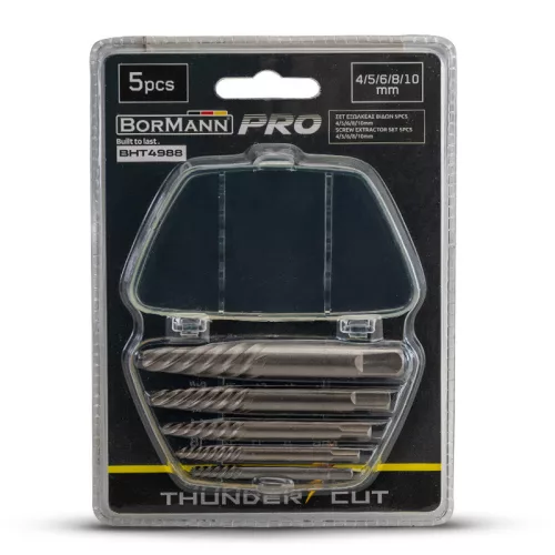 BORMANN Pro Törtcsavar kiszedő készlet 5 részes, 4–10 mm (BHT4988)