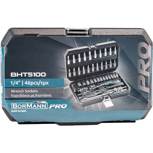 BORMANN Pro 46 részes 1/4'' dugókulcs készlet (BHT5100)