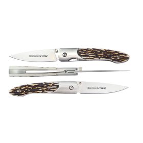   BORMANN Pro rozsdamentes acél zsebkés szarvasagancs nyéllel 180 mm (BHT7597)