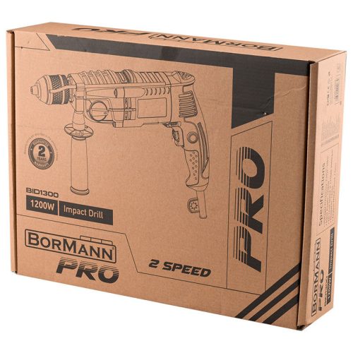 BORMANN Pro 2 sebességES ütvefúró 1200 W, 13mm gyorstokmány (BID1300)
