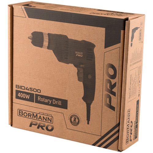 BORMANN Pro elektromos fúró-csavarozó 400W, 10mm gyorstokmány (BID4500)