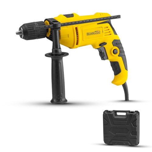BORMANN Lite ütvefúró 650W, 0-3000 rpm, 96 darabos szerszám készlettel, 13mm gyorstokmány (BID6005)