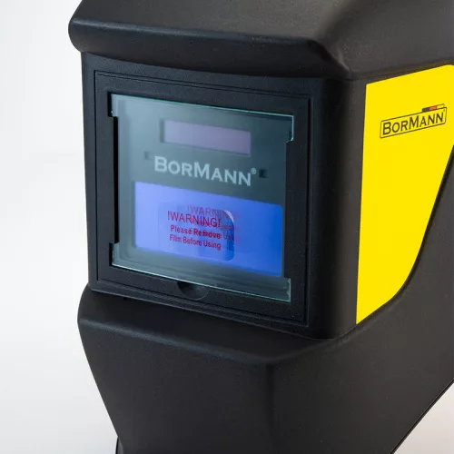 BORMANN Automata sötétedő hegesztőpajzs DIN11, 90 × 35 mm látómezővel (BIW1500)