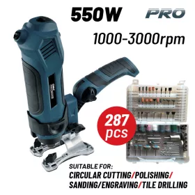   BORMANN Pro Multifunkciós gép csiszoló/polírozó készlettel, 550W (BMF5500)
