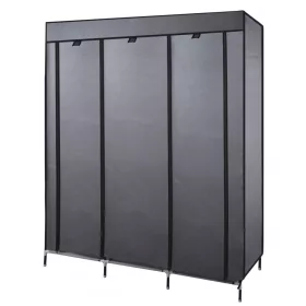   BORMANN ELITE SZÜRKE SZÖVET SZEKRÉNY FÉM KERETES 130X45X170 CM (BPC1500)