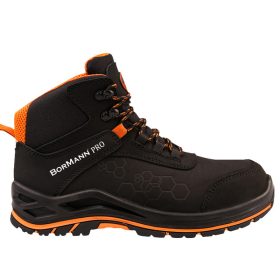   BORMANN Pro MUNKAVÉDELMI BAKANCS S1,FEKETE,NUBUK BŐR, MÉRET 44 (BPP8228)