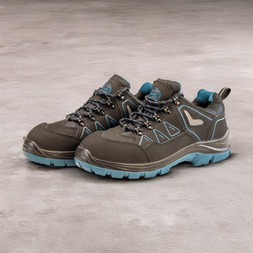 BORMANN Pro Biztonsági cipő s3, fekete kékkel, nubuk bőr, madrid no 45 (BPP8276)