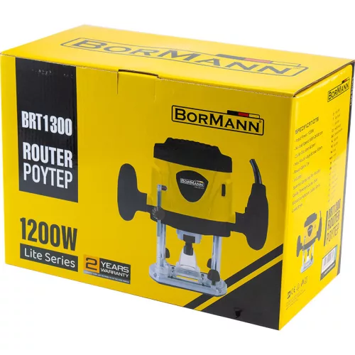 BORMANN Lite Felsőmaró 1200W, állítható 8000-28000rpm, 50mm, 6/8mm (BRT1300)