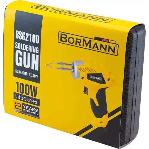 BORMANN Forrasztópisztoly 100 W, LED világítással, tartozék forrasztóhegyekkel (BSG2100)