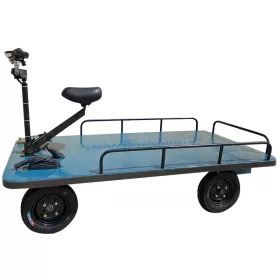   BORMANN Pro ELEKTROMOS ÁRUSZÁLLÍTÓ KOCSI, MAX. TERHELÉS 1000Kg, 800W, PLATFORM MÉRETEI 160X100cm, IRÁNYíTHATÓ TENGELLYEL (BWR2600)