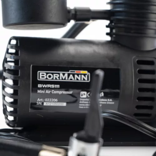 BORMANN Autós légkompresszor 12 V, 260 PSI, szivargyújtós kerékfújó adapterekkel (BWR5111)