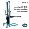BORMANN Pro Kézi hidraulikus magasemelő 1 t teherbírással, 86–3000 mm, EUR-raklaphoz (BWR5531)