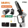 NAKAYAMA PRO Akkumulátoros mini láncfűrész, 16,8V, szénkefementes motorral (2x2,0Ah akku, 15 cm láncvezető) (EC1510)