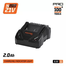   NAKAYAMA PRO Akkumulátortöltő NAKAYAMA kerti gépek Li-ion akkumulátoraihoz, 21 V, 2 A (EC1617)