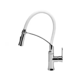  FALA Konyhai csaptelep Flexible 2 White 60 cm-es flexibilis kifolyóval, 2 vízsugárral, fehér (75676)