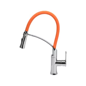   FALA Mosogató csaptelep flexibilis kifolyóval és kétfunkciós zuhanyfejjel, 60 cm, narancssárga (75678)