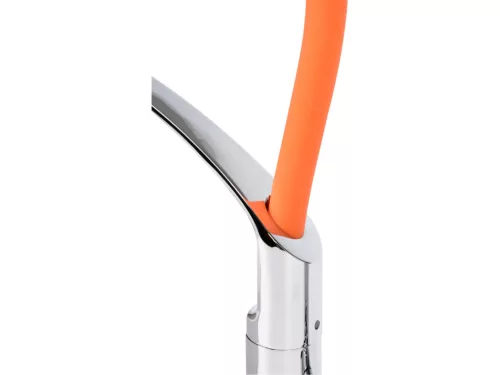 FALA Mosogató csaptelep flexibilis kifolyóval és kétfunkciós zuhanyfejjel, 60 cm, narancssárga (75678)