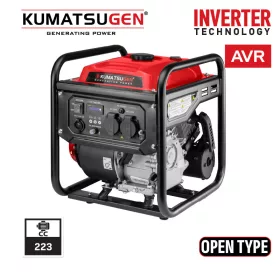   KUMATSUGEN BENZINES Áramfejlszető generátor INVERTERES  4,4kVA, 223cc (GB4500)