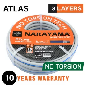   NAKAYAMA LOCSOLÓTÖMLŐ "ATLAS" 3 RÉTEGŰ 1/2''X15m (GH4100)