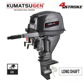   KUMATSUGEN BENZIN HAJÓ ( CSÓNAK ) MOTOR 15 LE, Φ235 mm, HOSSZÚ TENGELY, VÍZHŰTÉSES (GM6300)