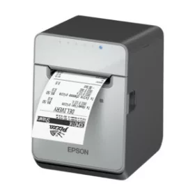   Epson TM-L100 címkenyomtató, 8 pont/mm (203 dpi), vágóegység, hordozópapír nélküli, USB, RS232, Ethernet, fekete