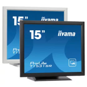   Iiyama ProLite T1532MSC-B1S érintőképernyős monitor, 38,1 cm (15 hüvelyk), projektív kapacitív, készlet (USB), fekete