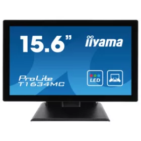   Iiyama ProLite T1633MSC-B1 érintőképernyős monitor, 39,6 cm (15,6 hüvelyk), projektív kapacitív, 10 TP, Full HD, USB, készlet (USB), fekete