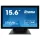 Iiyama ProLite T1633MSC-B1 érintőképernyős monitor, 39,6 cm (15,6 hüvelyk), projektív kapacitív, 10 TP, Full HD, USB, készlet (USB), fekete