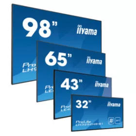   Iiyama ProLite LFDs LH4360UHS-B2AG, 42,5 hüvelyk, 4K UHD, 500cd, TFT-kijelző, HDMI, RS232, VESA 400x300mm, fekete, QSG, távirányító