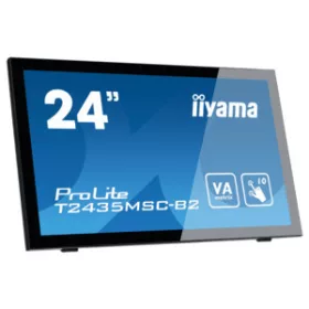  Iiyama ProLite T2454MSC-B3AG érintőképernyős monitor, projektív kapacitív, 10 TP, Full HD, USB, készlet (USB), fekete