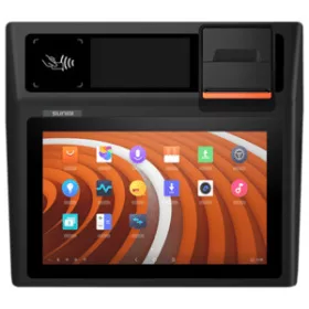   Sunmi D2 Mini POS-rendszer, 4G, NFC, 25,7 cm (10,1 hüvelyk), vevőkijelző, Android, fekete, narancssárga