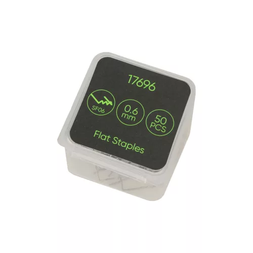 JBM Lapos kapocs JBM 54561 akkumulátoros műanyagjavító hőkapcsozóhoz, 0,8 mm, 50 db (17696)
