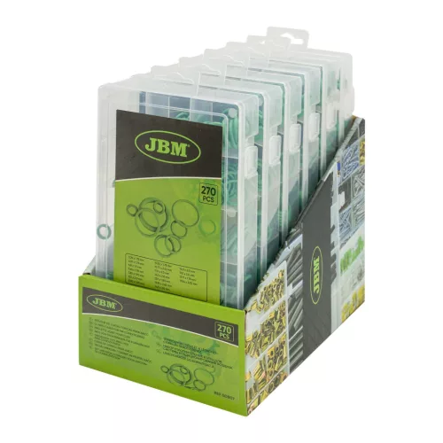JBM Autóklíma HNBR O-gyűrű készlet, 270 részes, 18 méretben (50807)