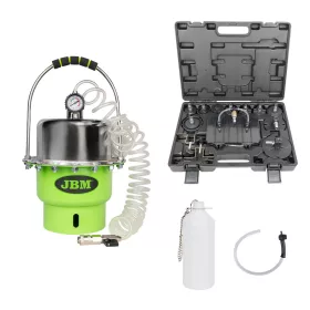   JBM Féklégtelenítő és fékfolyadék-cserélő készülék pneumatikus működéssel, 5 liter, 0–4 bar, 11 + 2 adapterrel (52191)