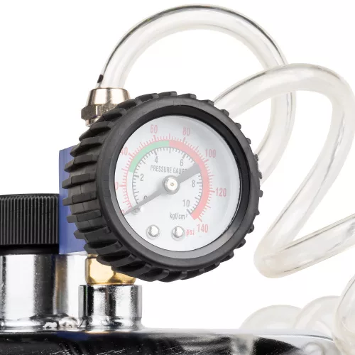 JBM Féklégtelenítő és fékfolyadék-cserélő készülék pneumatikus működéssel, 5 liter, 0–4 bar, 11 + 2 adapterrel (52191)