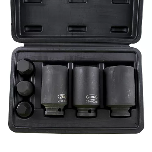JBM Ütvecsavarozó dugókulcs- és imbuszbit készlet 1/2”, 14–36 mm, Cr-Mo, 6 részes (52337)