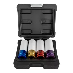   JBM Kerékcsavar dugókulcs készlet alufelnihez, 1/2”, 17/19/21/22 mm, 85 mm, 4 részes (52338)