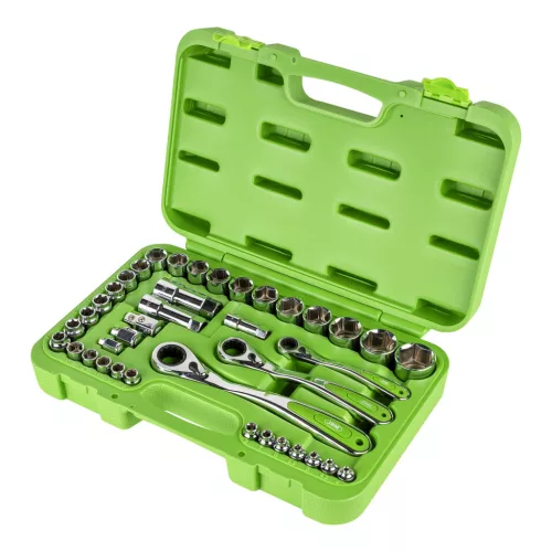 JBM Átmenő dugókulcs készlet 1/4”, 3/8” és 1/2” meghajtással, 39 részesl (52418)
