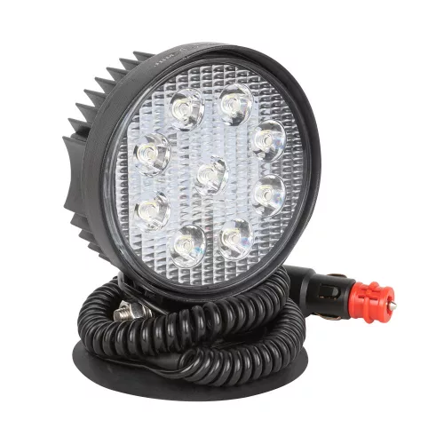 JBM Munkafényszóró kerek házzal, koncentrált LED fénnyel, 1450 lm, 27 W, 10–40 V, IP68 (52569)