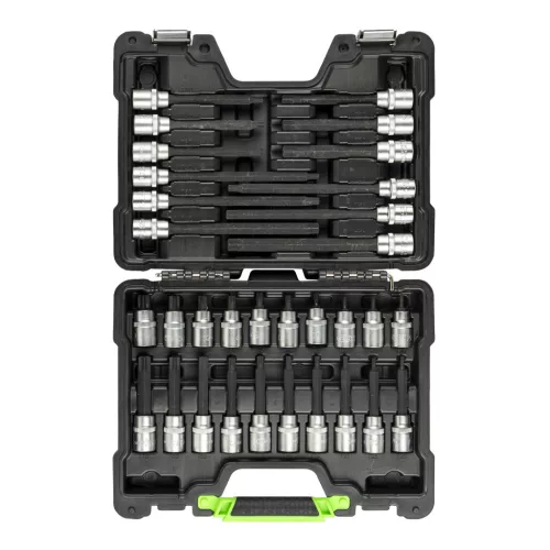 JBM Torx bitfej dugókulcs készlet 1/2”, T20–T70, 32 részes (52605)