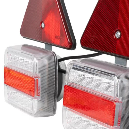 JBM Mágneses utánfutó LED lámpakészlet 12 V, 7 pólusú csatlakozóval, 2 lámpával (52839)
