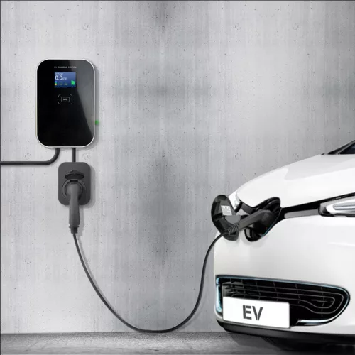 JBM Fali elektromosautó-töltő 7 kW, 32 A, Type 2 csatlakozóval, RFID vezérléssel (52902)